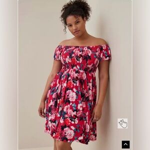 Torrid Super Soft Floral Skater Dress Size 0